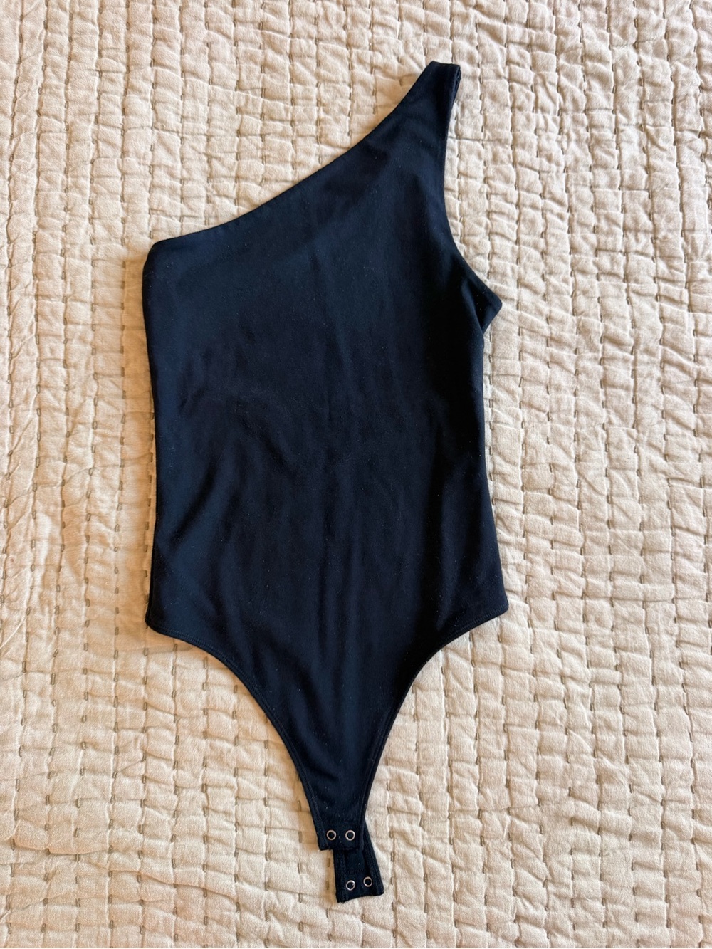 Abercrombie & Fitch Black One-Shoulder Bodysuit